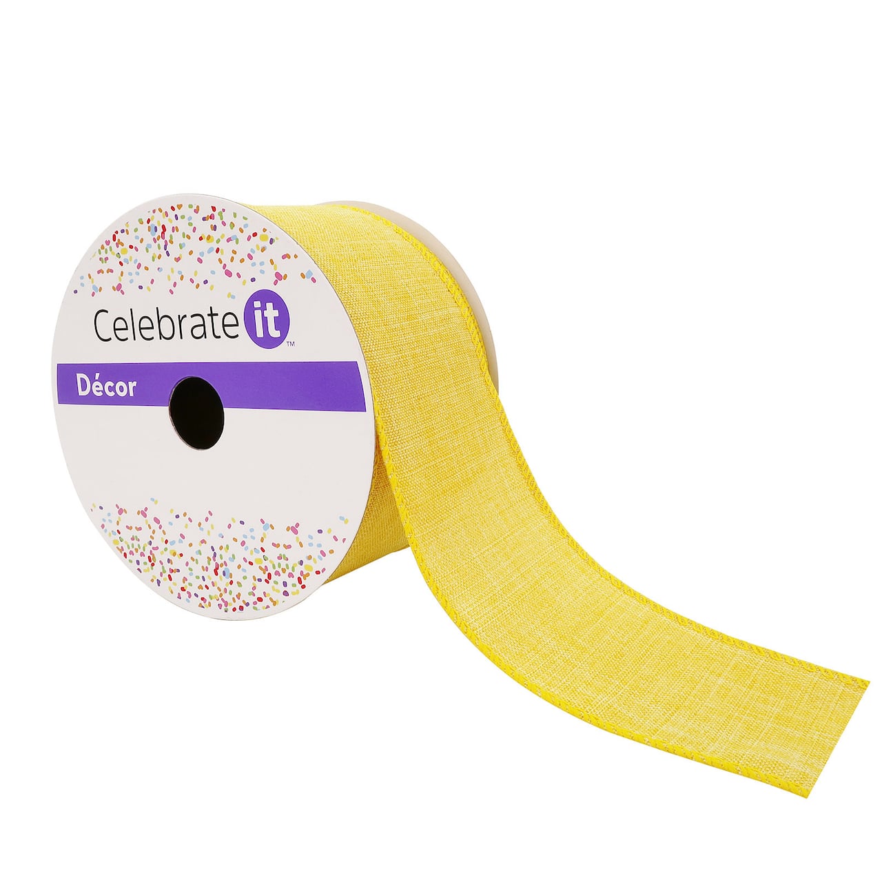 2.5" x 25ft. Faux Linen Wired Ribbon by Celebrate It™ Décor